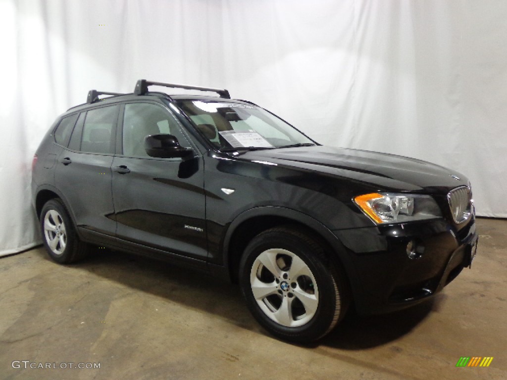 2011 X3 xDrive 28i - Black Sapphire Metallic / Sand Beige Nevada Leather photo #1