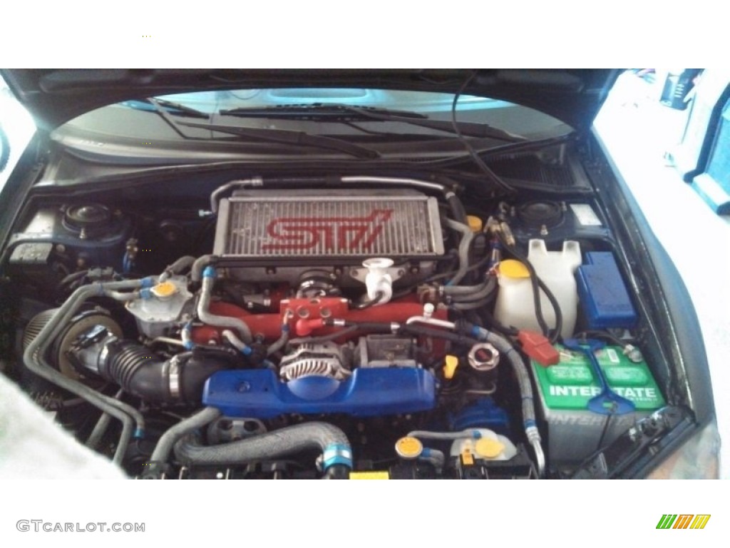 2004 Impreza WRX STi - Java Black Pearl / Blue Ecsaine/Black photo #4