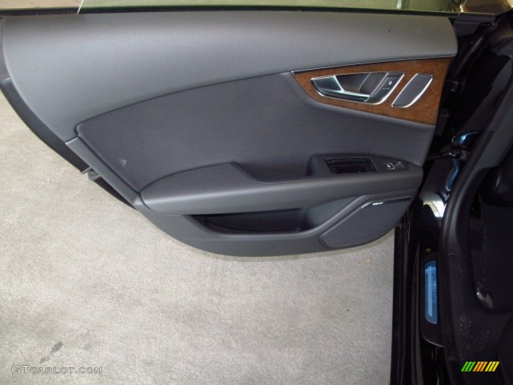 2014 Audi A7 3.0 TDI quattro Premium Plus Black Door Panel Photo #92009072
