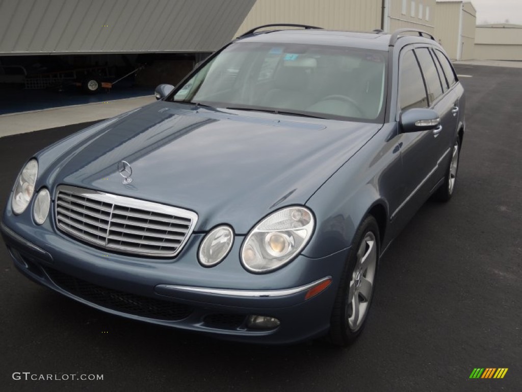 2006 E 500 4Matic Wagon - Platinum Blue Metallic / Ash photo #2