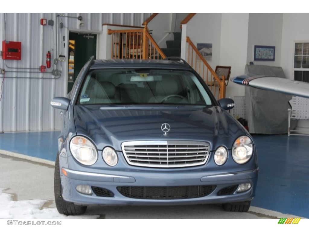 2006 E 500 4Matic Wagon - Platinum Blue Metallic / Ash photo #7
