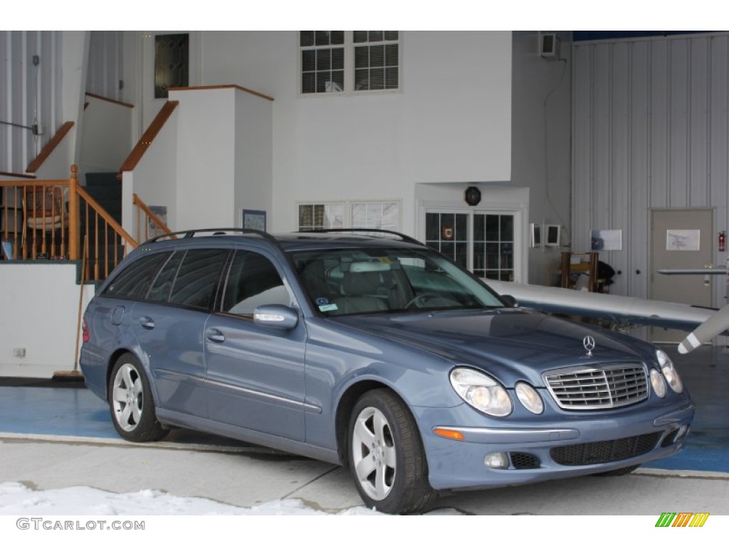 2006 E 500 4Matic Wagon - Platinum Blue Metallic / Ash photo #10