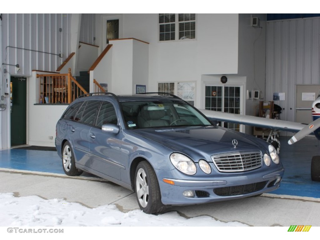 2006 E 500 4Matic Wagon - Platinum Blue Metallic / Ash photo #11