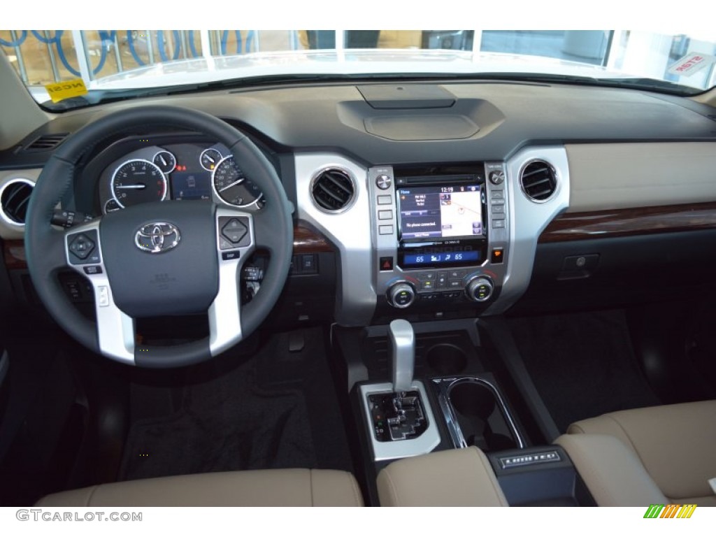 2014 Toyota Tundra Limited Double Cab Sand Beige Dashboard Photo #92010362