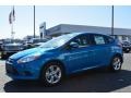 2014 Blue Candy Ford Focus SE Hatchback  photo #3