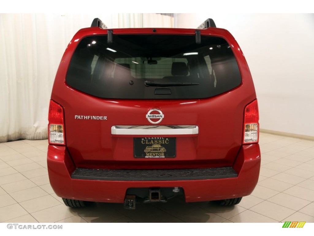 2010 Pathfinder SE 4x4 - Red Brick / Graphite photo #13