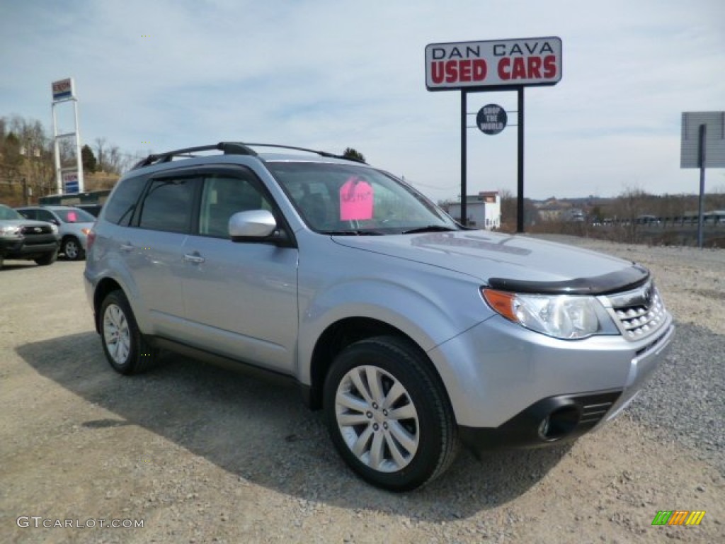 2012 Forester 2.5 X Limited - Ice Silver Metallic / Black photo #1