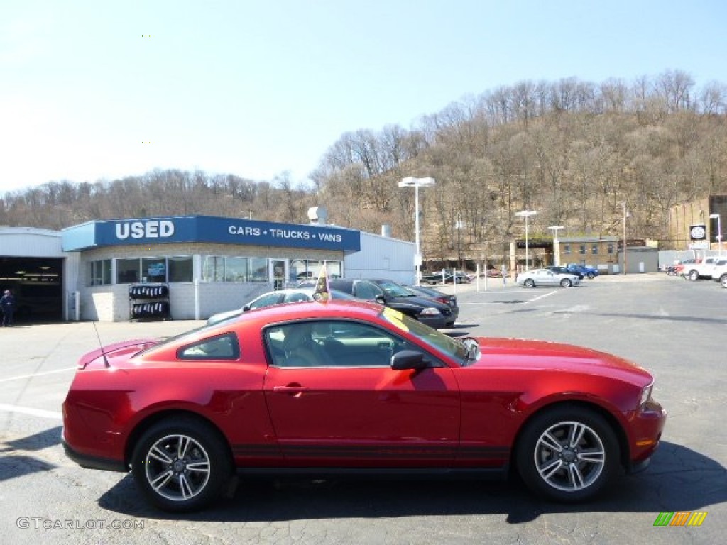 2011 Mustang V6 Premium Coupe - Red Candy Metallic / Stone photo #1