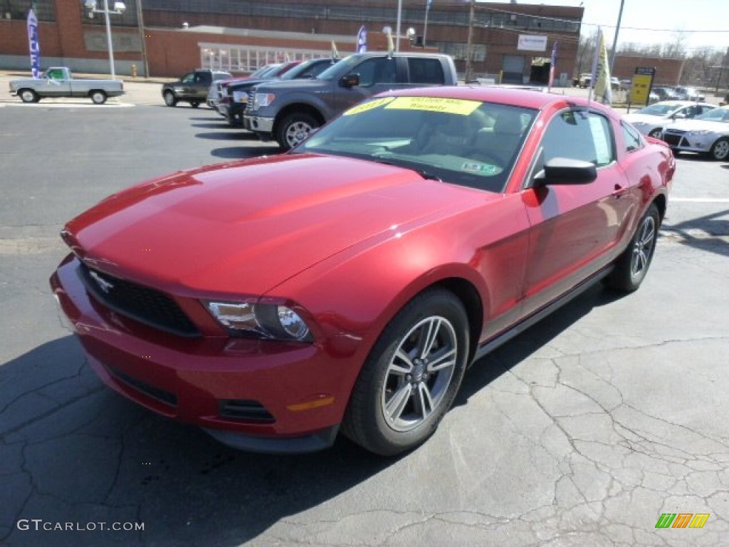 2011 Mustang V6 Premium Coupe - Red Candy Metallic / Stone photo #4