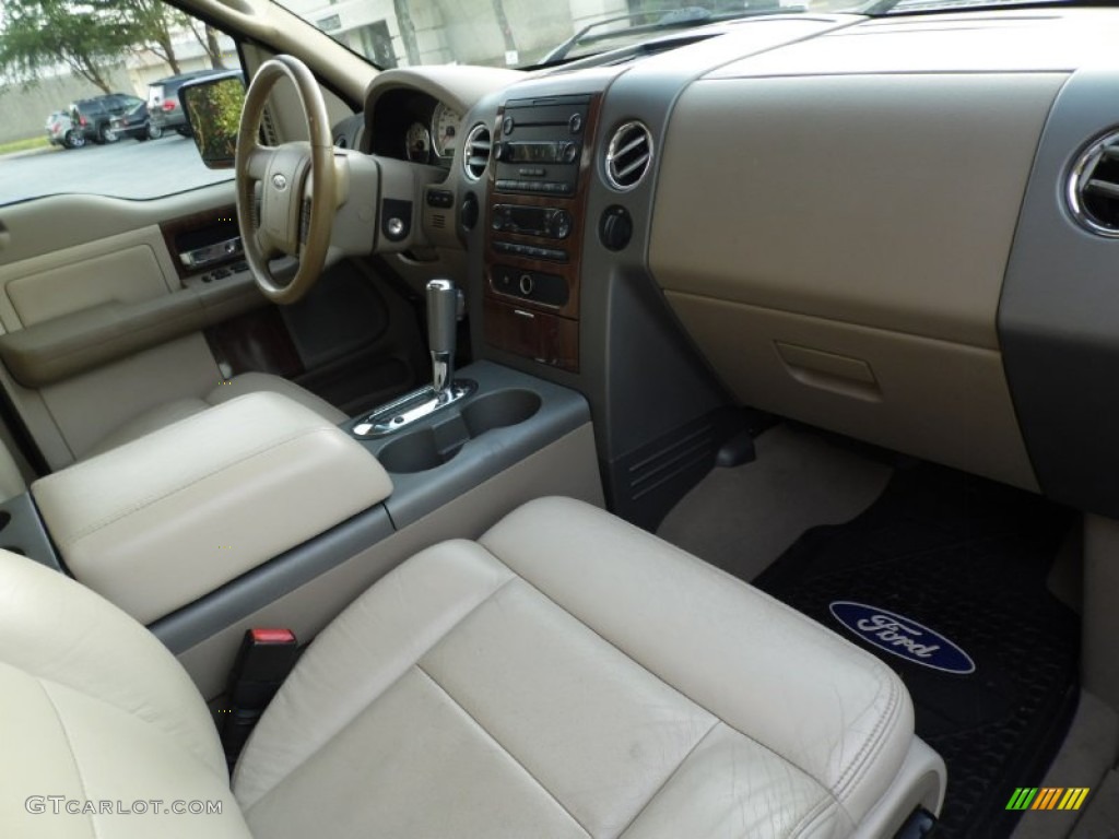 2004 F150 Lariat SuperCrew 4x4 - Oxford White / Tan photo #7