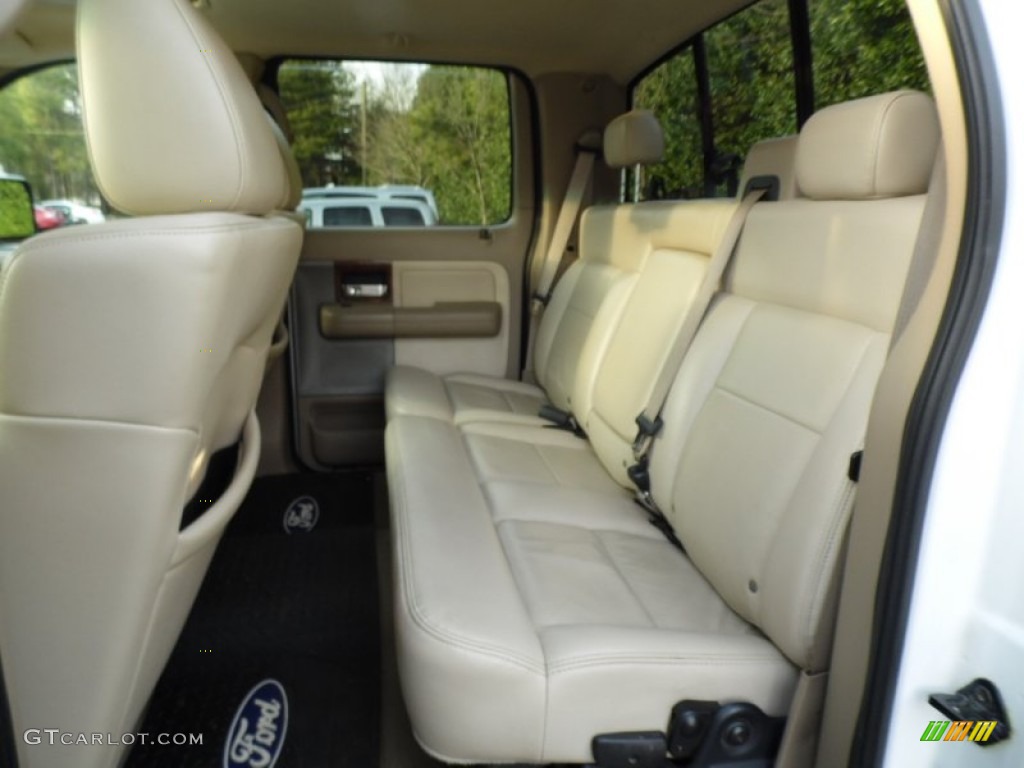 2004 F150 Lariat SuperCrew 4x4 - Oxford White / Tan photo #9