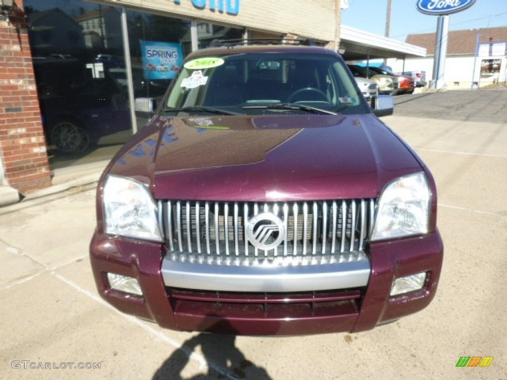 2008 Mountaineer Premier AWD - Dark Cherry Metallic / Charcoal Black photo #2