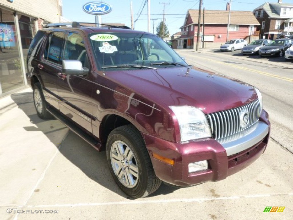 Dark Cherry Metallic 2008 Mercury Mountaineer Premier AWD Exterior Photo #92015904