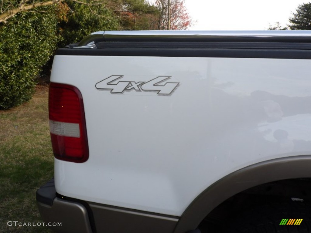 2004 F150 Lariat SuperCrew 4x4 - Oxford White / Tan photo #16