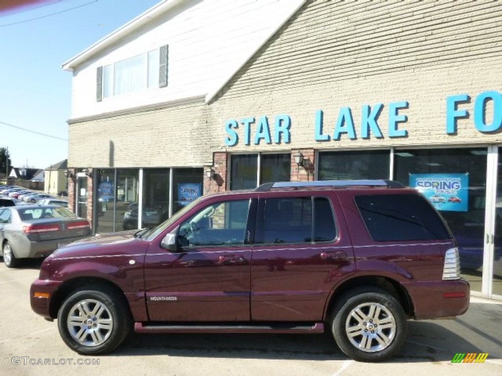 2008 Mountaineer Premier AWD - Dark Cherry Metallic / Charcoal Black photo #7