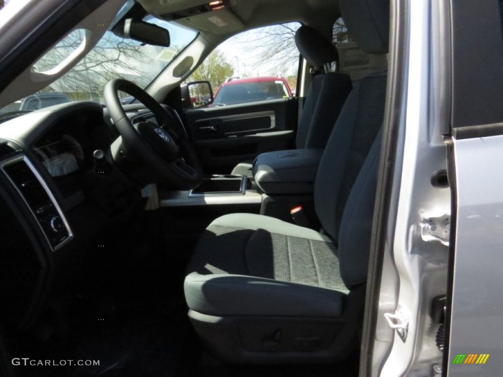 2014 1500 SLT Quad Cab - Bright Silver Metallic / Black/Diesel Gray photo #6