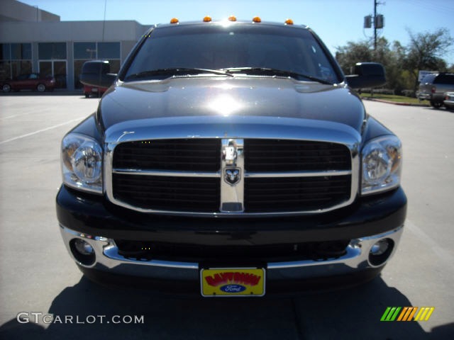 2007 Ram 3500 ST Quad Cab Dually - Brilliant Black Crystal Pearl / Medium Slate Gray photo #2