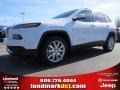 2014 Bright White Jeep Cherokee Limited  photo #1