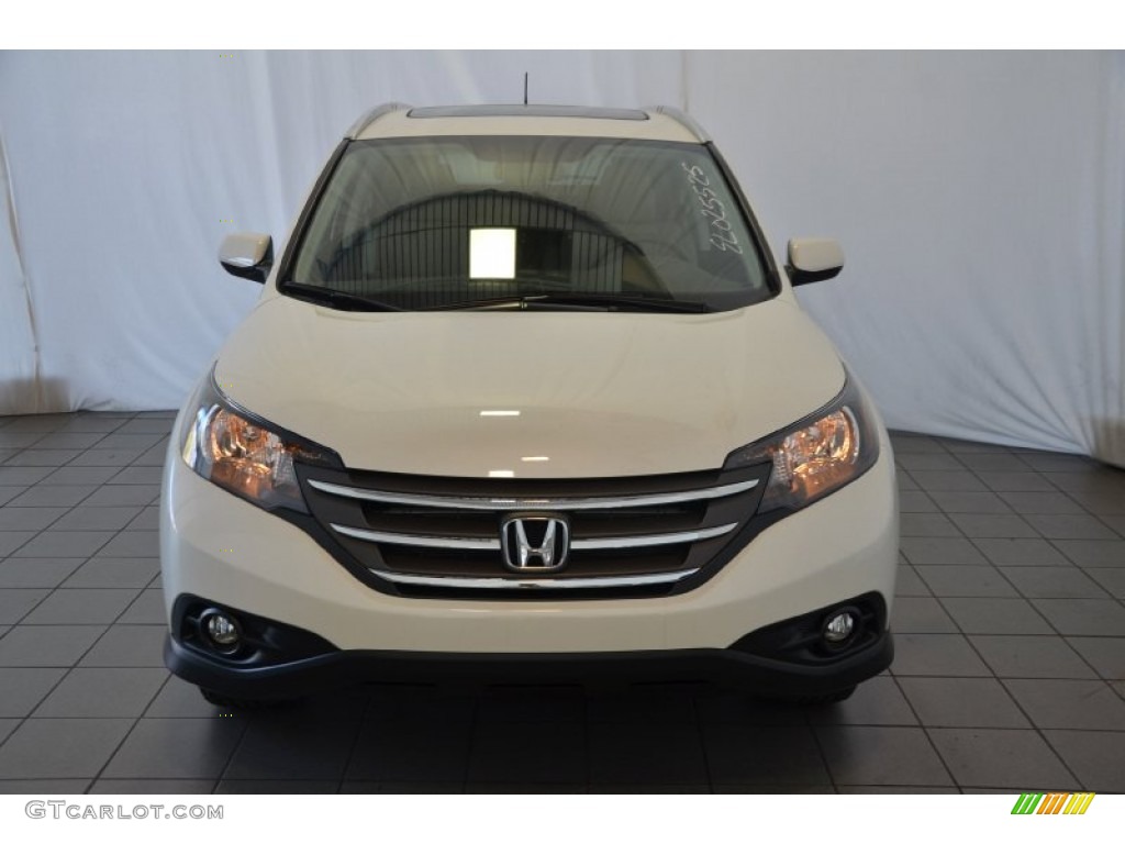 2014 CR-V EX-L - White Diamond Pearl / Beige photo #2