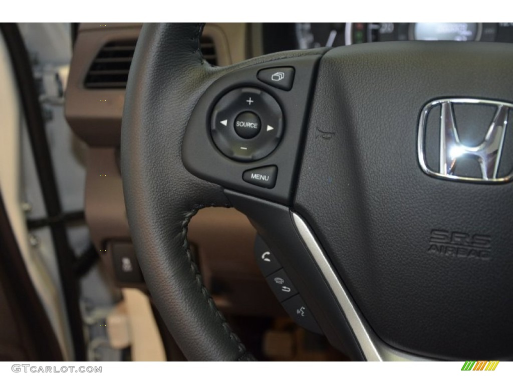 2014 CR-V EX-L - White Diamond Pearl / Beige photo #24