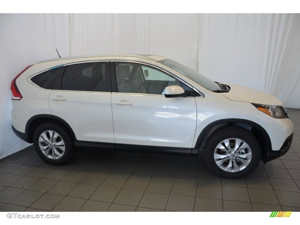 2014 CR-V EX-L - White Diamond Pearl / Beige photo #5
