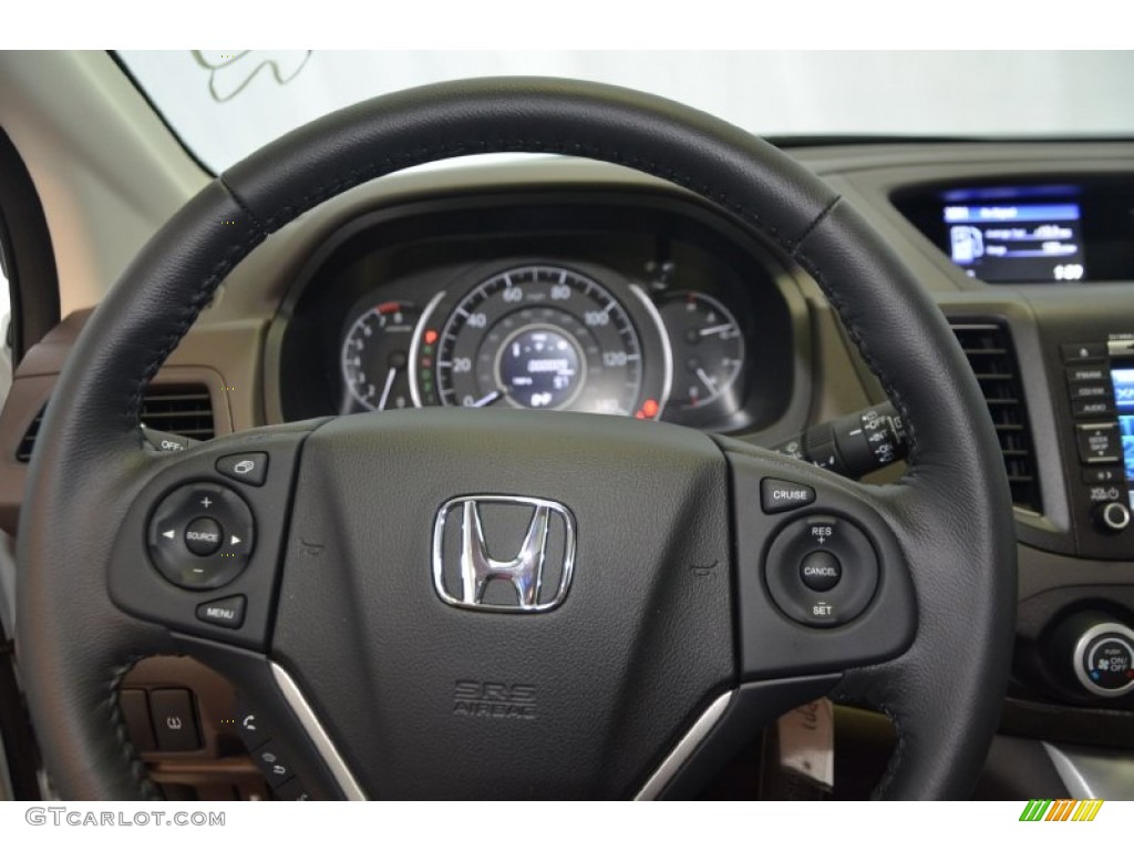 2014 CR-V EX-L - White Diamond Pearl / Beige photo #22
