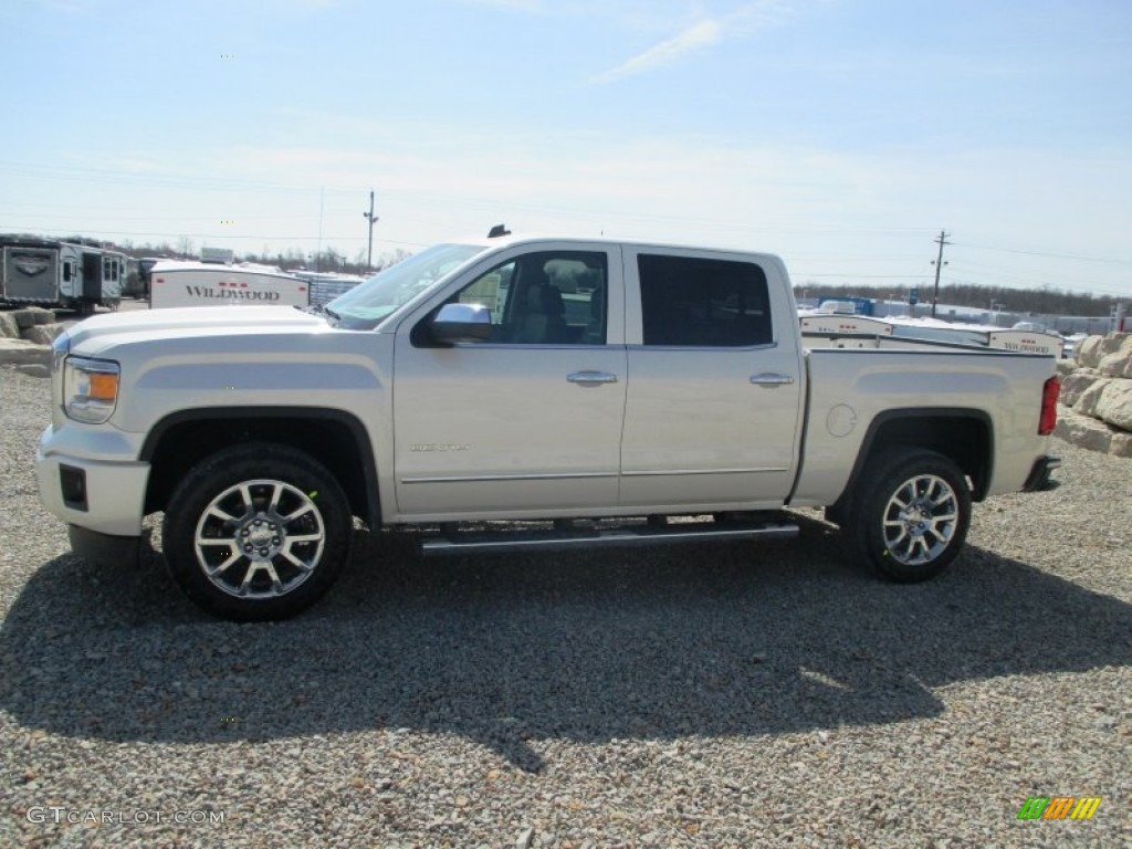 2014 Sierra 1500 Denali Crew Cab 4x4 - White Diamond Tricoat / Cocoa/Dune photo #4