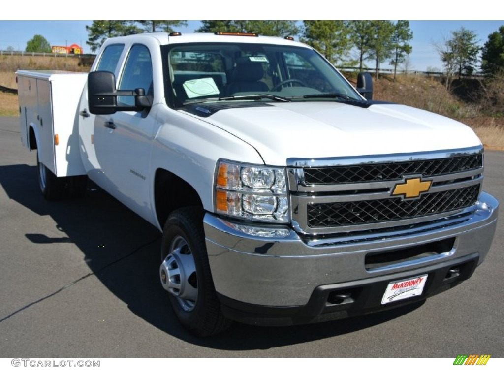 2014 Silverado 3500HD WT Regular Cab Dual Rear Wheel 4x4 Utility - Summit White / Dark Titanium photo #1