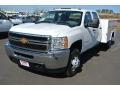 2014 Summit White Chevrolet Silverado 3500HD WT Regular Cab Dual Rear Wheel 4x4 Utility  photo #2