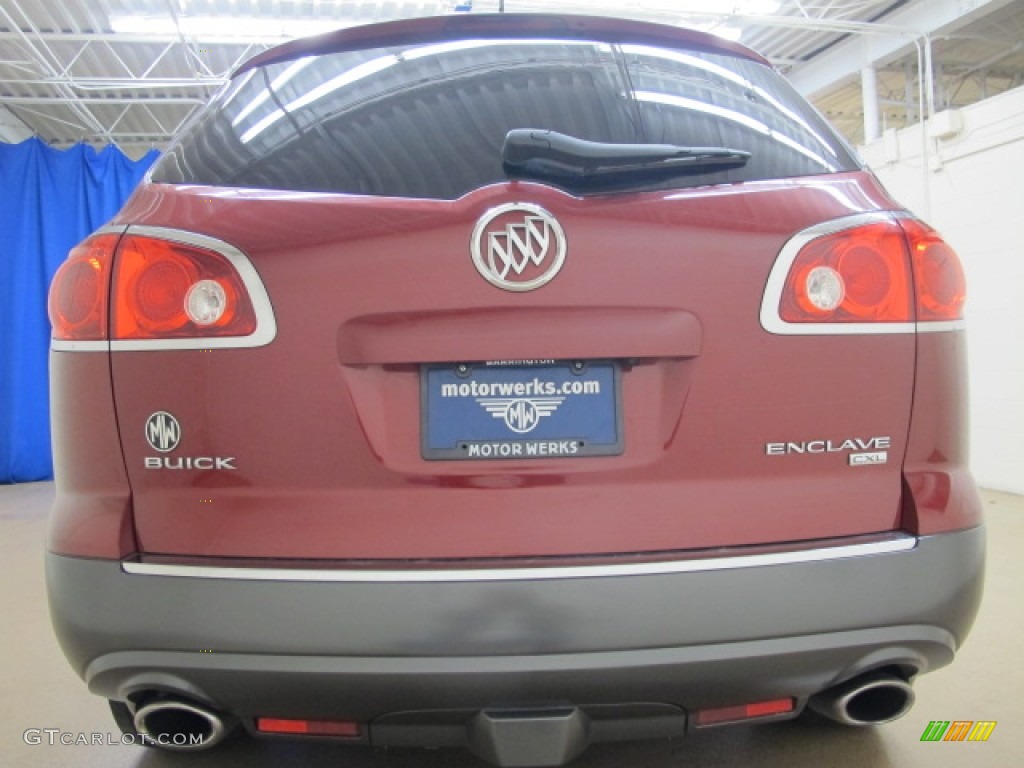 2008 Enclave CXL AWD - Red Jewel / Cashmere/Cocoa photo #8