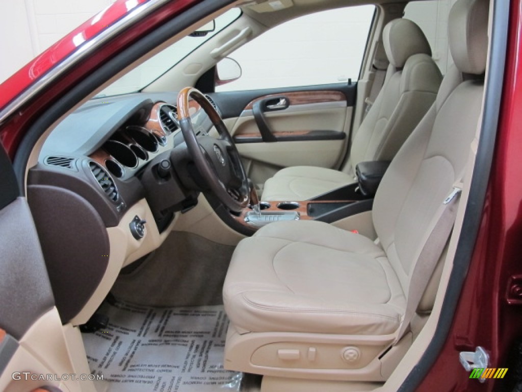 2008 Enclave CXL AWD - Red Jewel / Cashmere/Cocoa photo #15