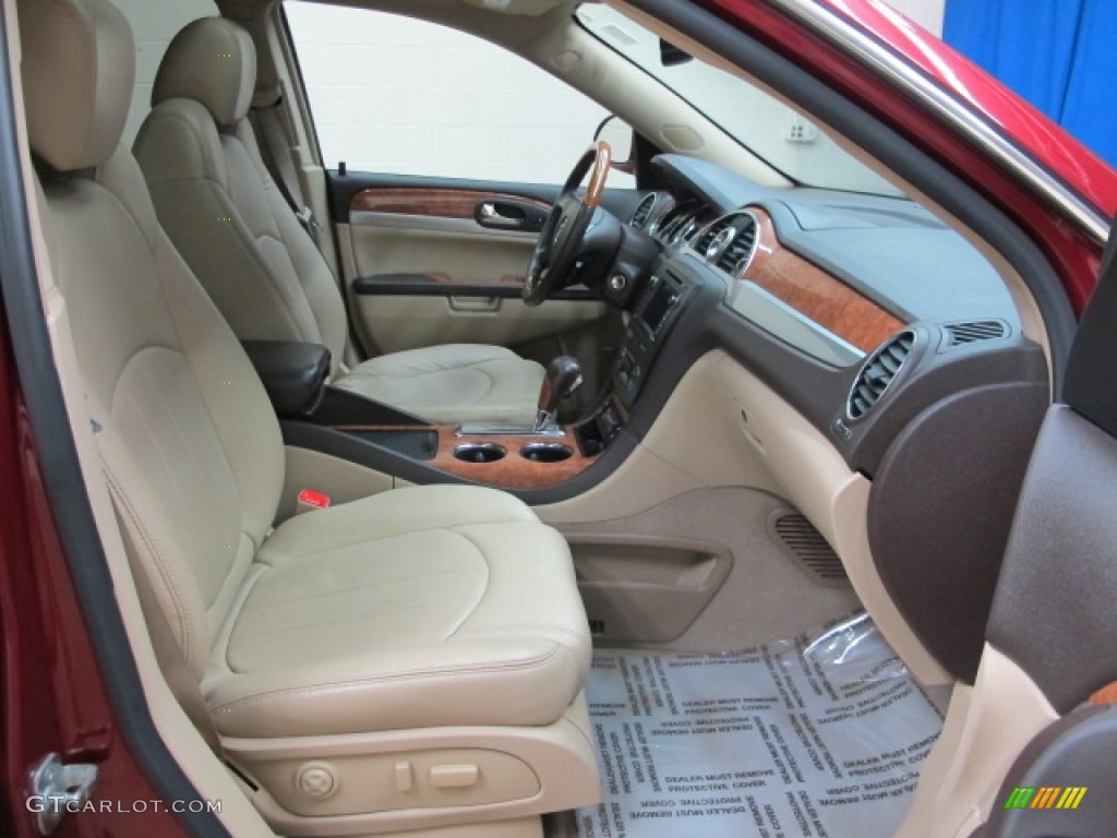 2008 Enclave CXL AWD - Red Jewel / Cashmere/Cocoa photo #21