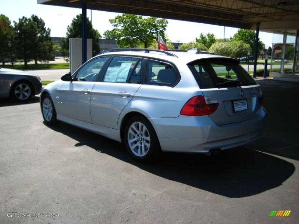 2007 3 Series 328xi Wagon - Titanium Silver Metallic / Black Dakota Leather photo #3