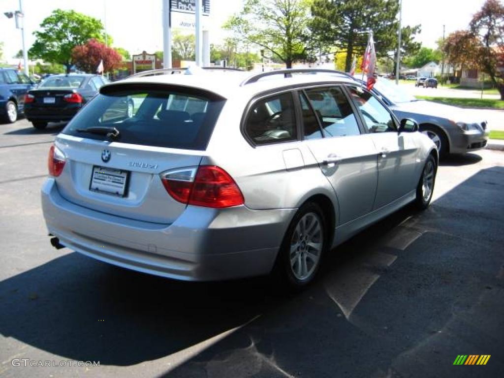 2007 3 Series 328xi Wagon - Titanium Silver Metallic / Black Dakota Leather photo #5