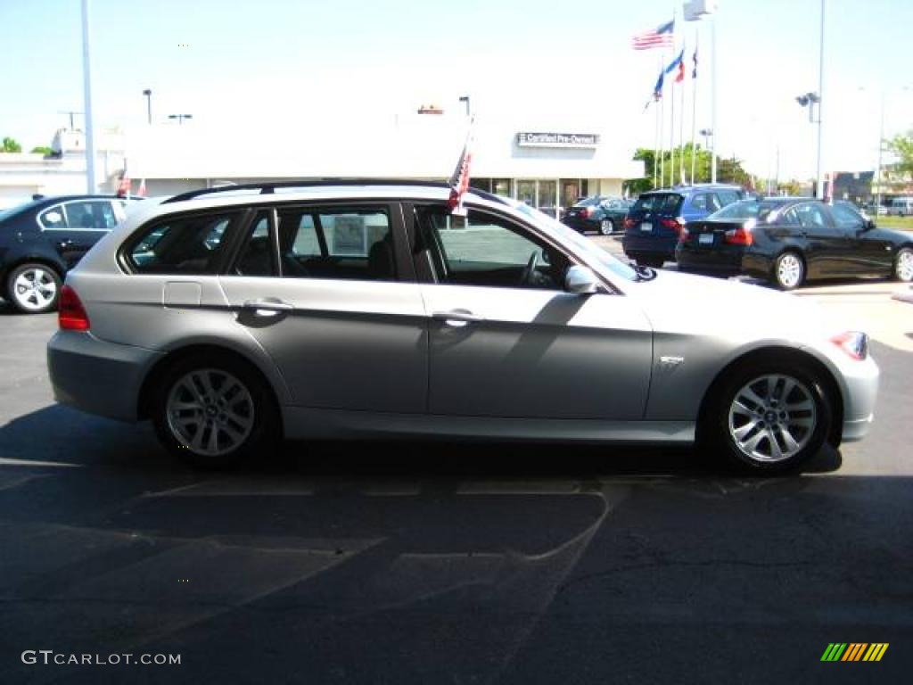 2007 3 Series 328xi Wagon - Titanium Silver Metallic / Black Dakota Leather photo #6