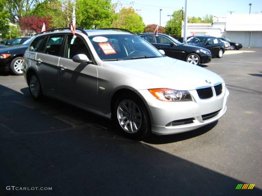 2007 3 Series 328xi Wagon - Titanium Silver Metallic / Black Dakota Leather photo #7