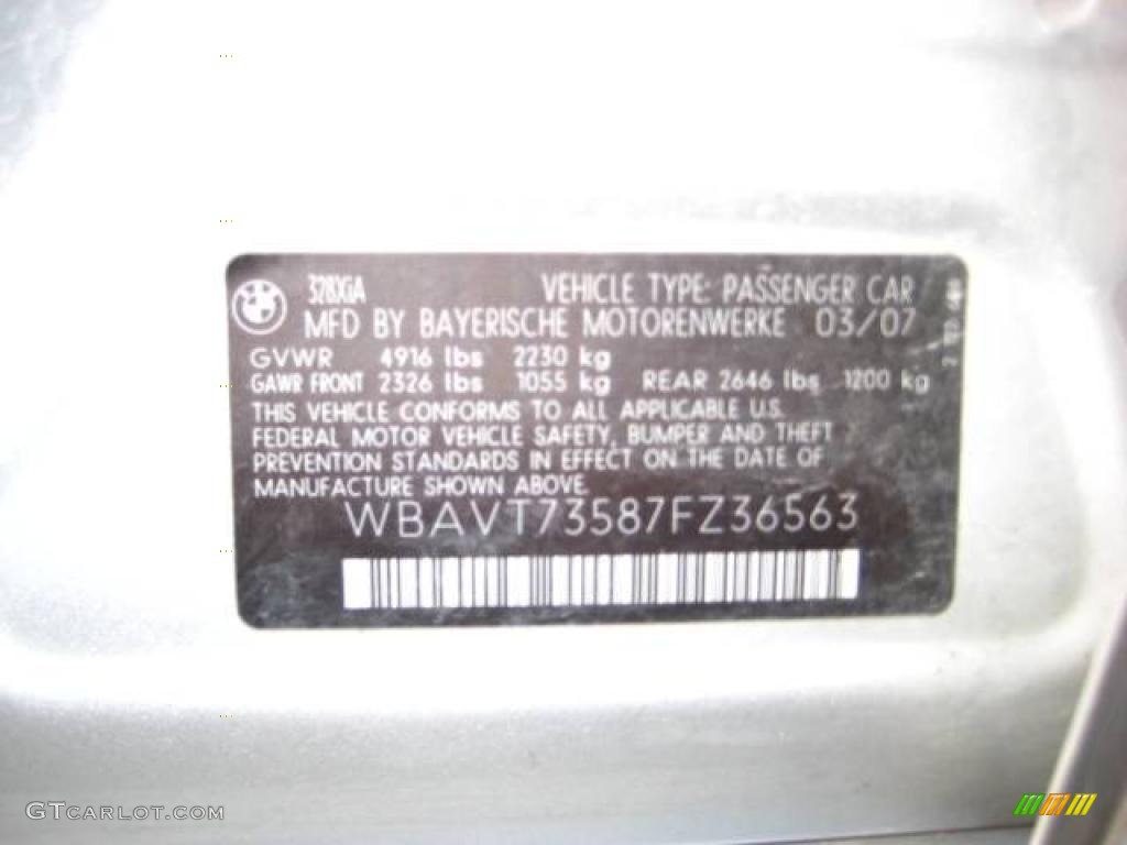 2007 3 Series 328xi Wagon - Titanium Silver Metallic / Black Dakota Leather photo #23
