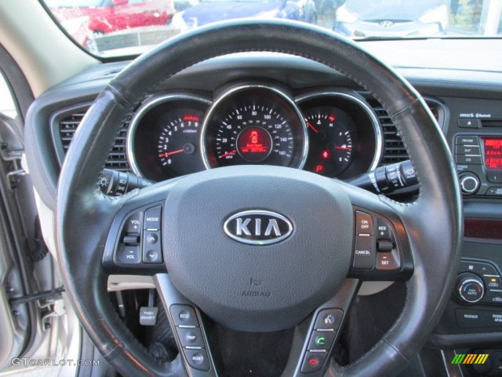 2011 Kia Optima EX Turbo Beige Steering Wheel Photo #92028586