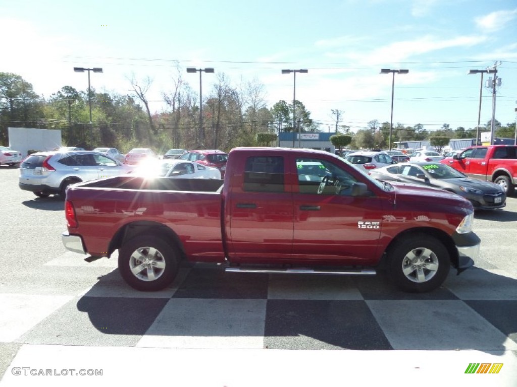 2014 1500 Tradesman Quad Cab - Deep Cherry Red Crystal Pearl / Black/Diesel Gray photo #3