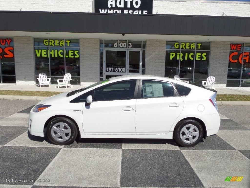 2010 Prius Hybrid II - Blizzard White Pearl / Bisque photo #1