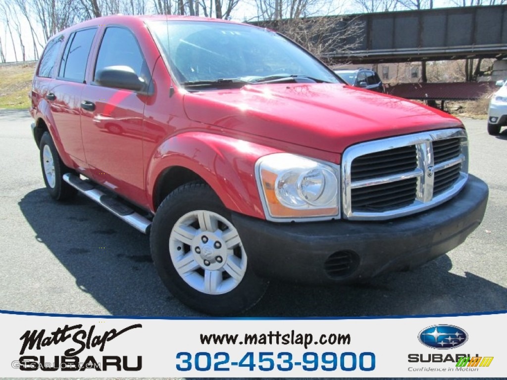 2004 Durango ST 4x4 - Flame Red / Medium Slate Gray photo #1