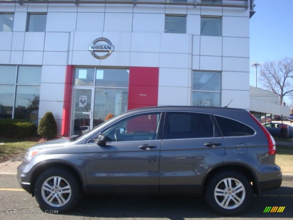 2011 CR-V EX 4WD - Polished Metal Metallic / Black photo #8