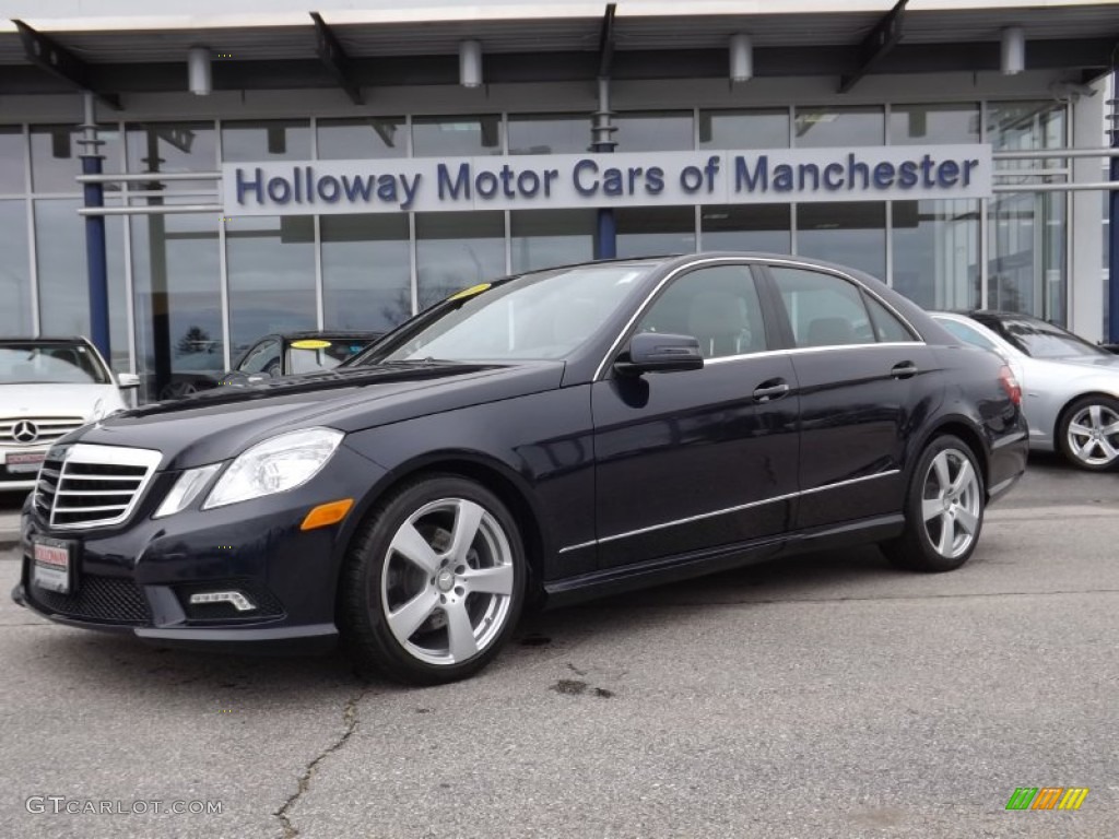 2011 E 350 4Matic Sedan - Capri Blue Metallic / Almond/Black photo #1