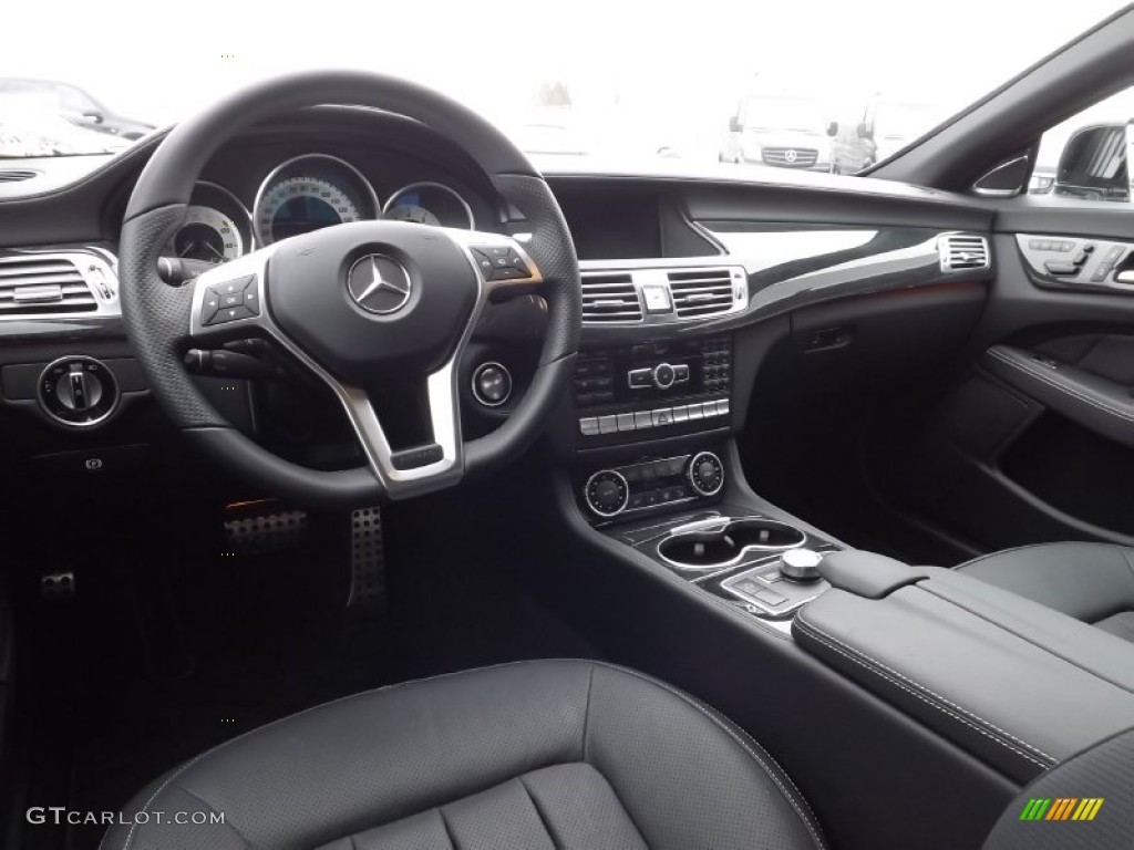 Black Interior 2014 Mercedes-Benz CLS 550 4Matic Coupe Photo #92036684