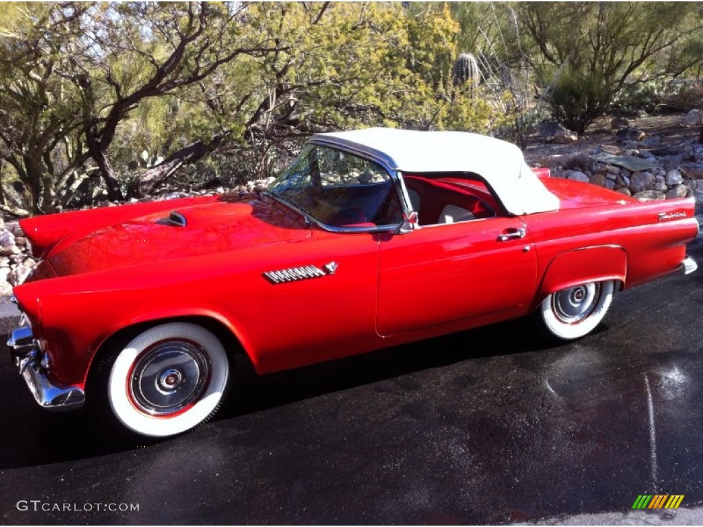 Torch Red 1955 Ford Thunderbird Convertible Exterior Photo #92040213