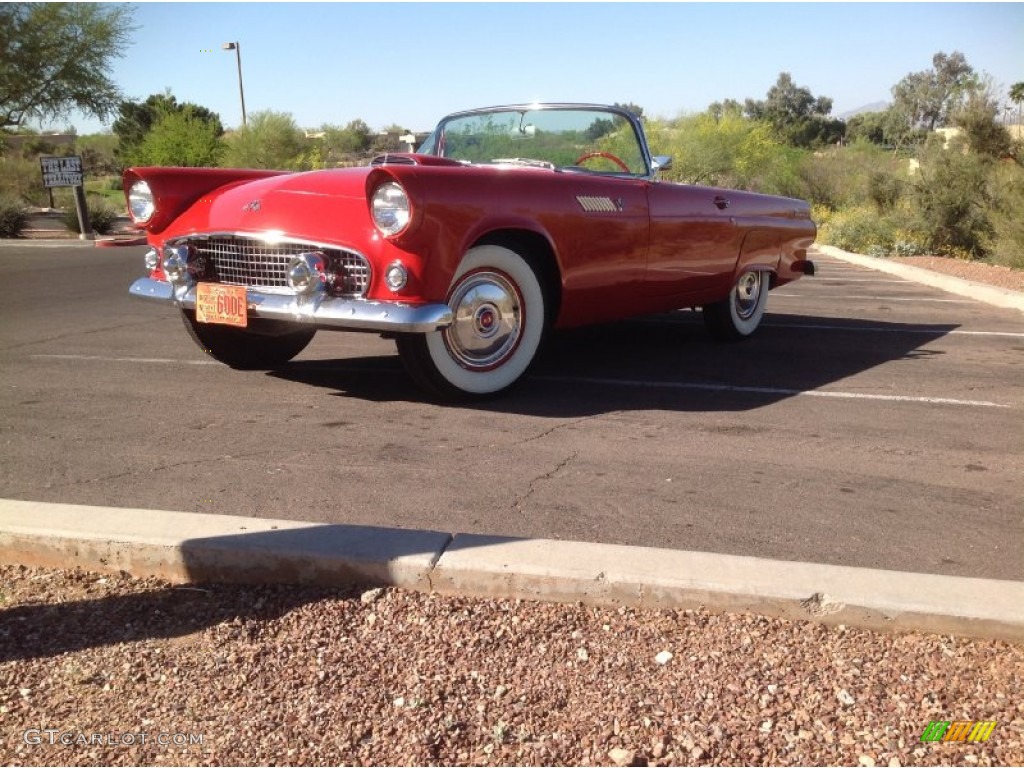 1955 Thunderbird Convertible - Torch Red / Red/White photo #2