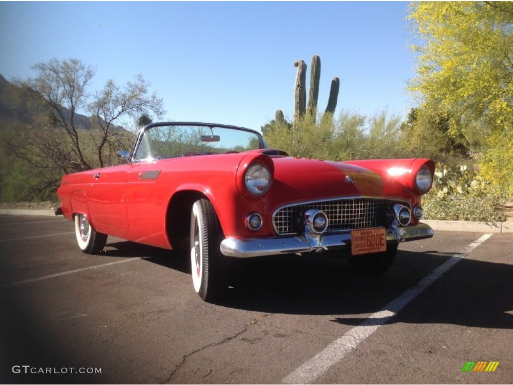 1955 Thunderbird Convertible - Torch Red / Red/White photo #6