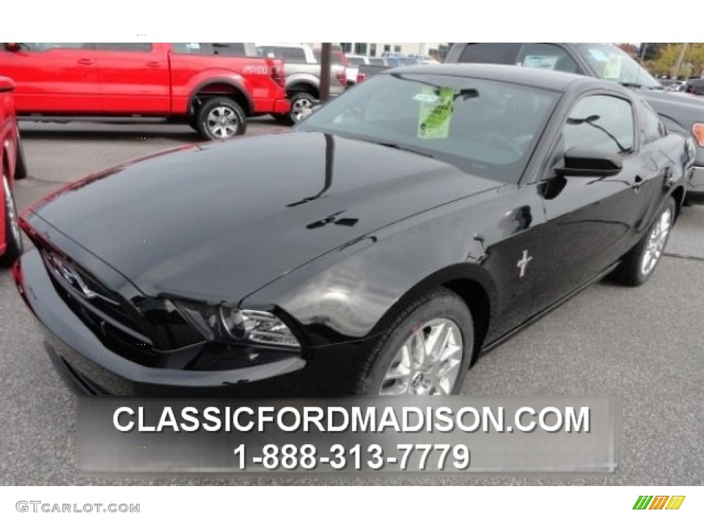 2014 Mustang V6 Premium Coupe - Black / Charcoal Black photo #1