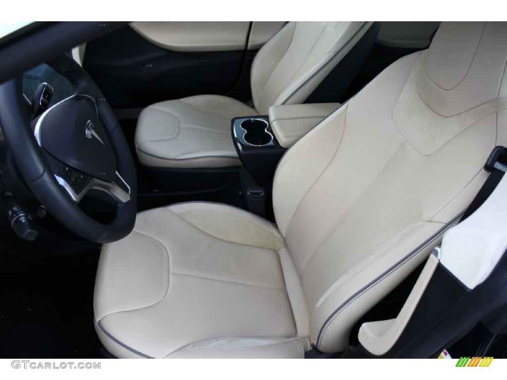 Tan Interior 2013 Tesla Model S P85 Performance Photo #92040965