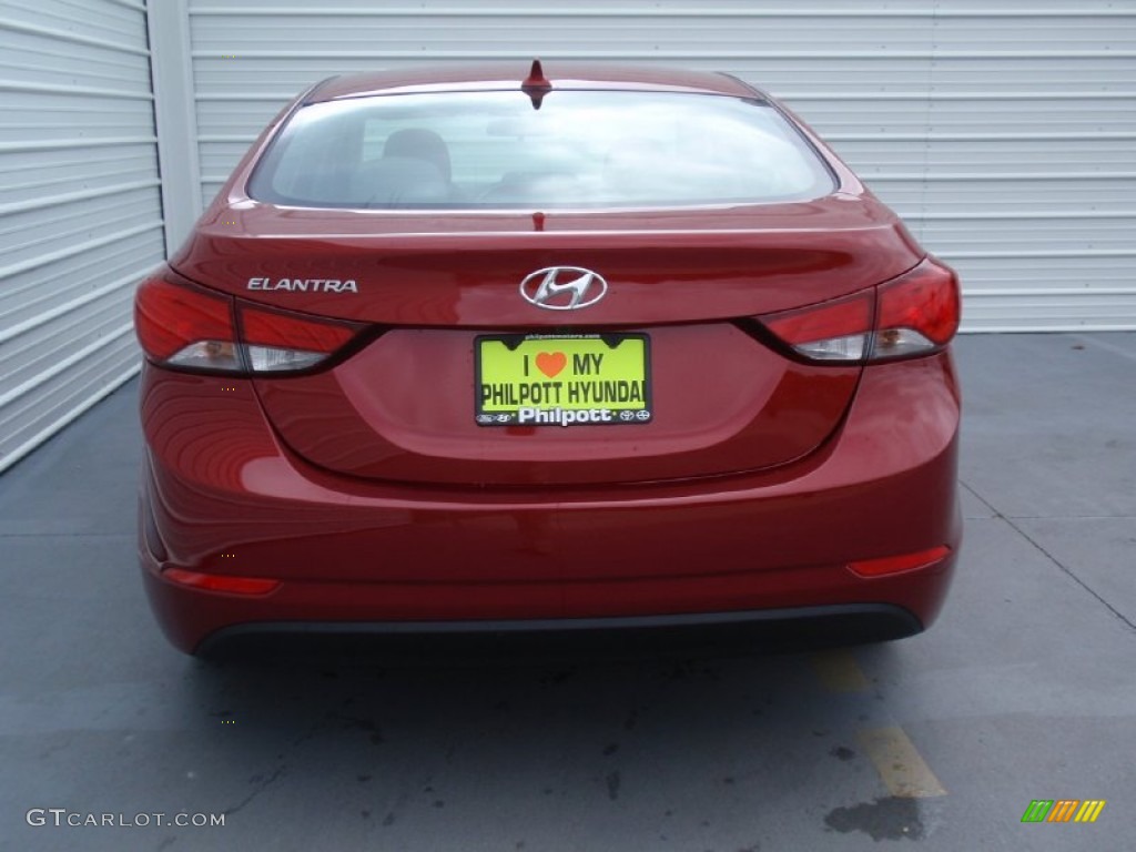 2014 Elantra SE Sedan - Red / Gray photo #5